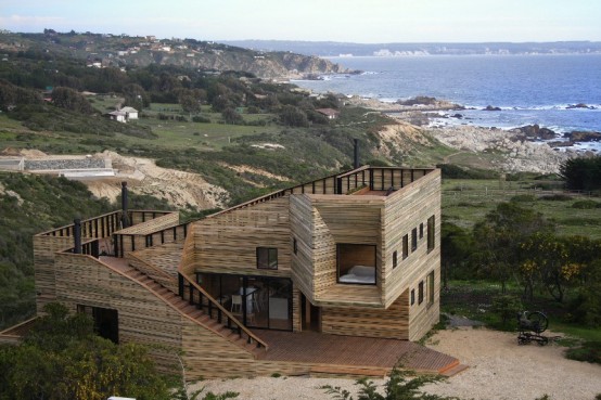 Wooden Fortress Like Metamorphosis House In Chile